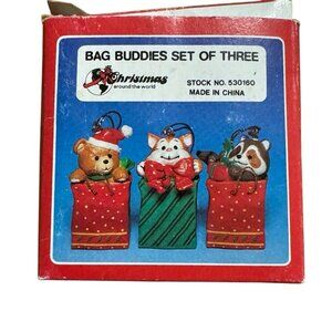 Bag Buddies Set Of‎ Three Christmas Around The World Holiday Ornaments With Box
